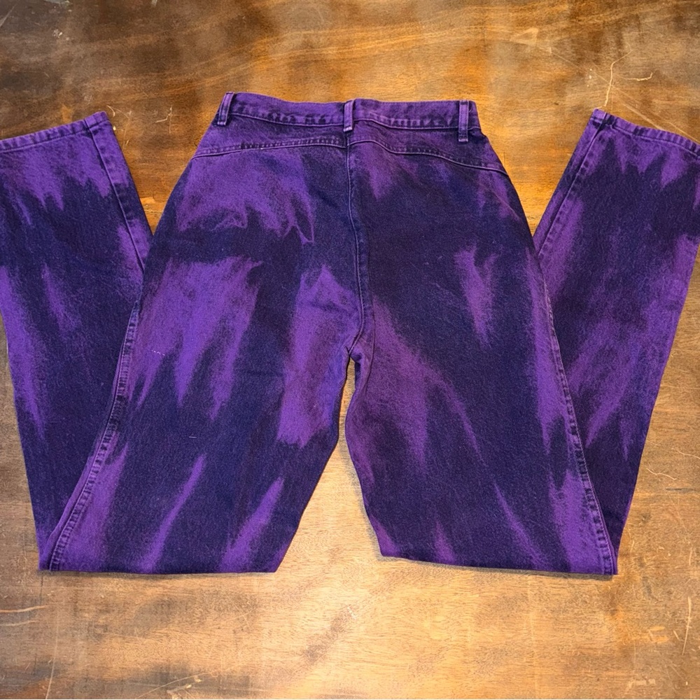 Roper Vintage Jeans 27x35 Bareback High Rise Straight Western Purple Acid USA